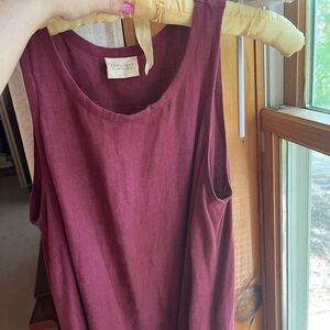100% linen tank dress with pockets from CONSCIOUS CLOTHING - M - orchid